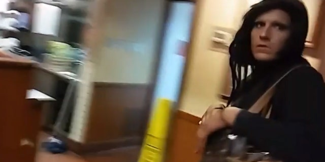 A Denny’s manager escorted the individual out of the bathroom and towards the restaurant exit as Saavedra continued to record.