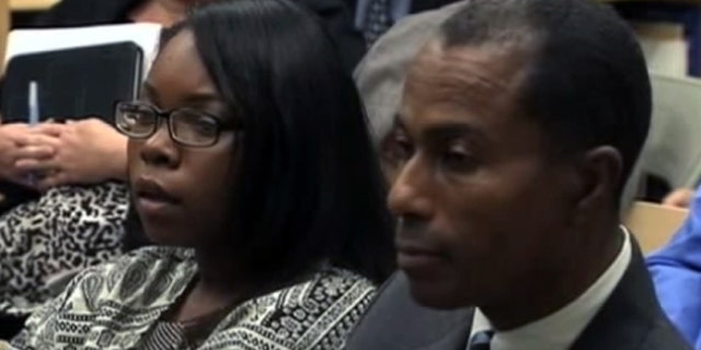 Atiya Haynes, seen here with her attorney, said she forgot that she was carrying a pocketknife that her grandfather gave her for protection.