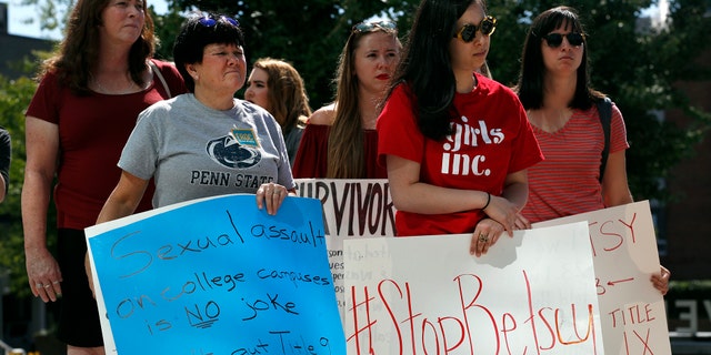 Betsy DeVos' speech at George Mason University drew protesters, but it has been hailed by some who feel colleges have gone too far.