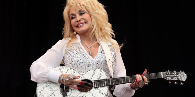 American country music star Dolly Parton performs on the Pyramid Stage at Worthy Farm in Somerset, during the Glastonbury Festival June 29, 2014.