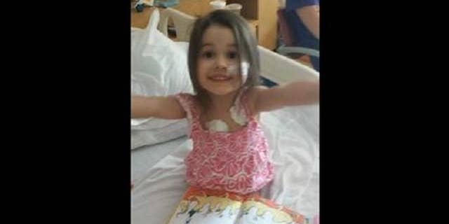 This undated photo shows 3-year-old Grace Cantrell who is waiting for a heart transplant.
