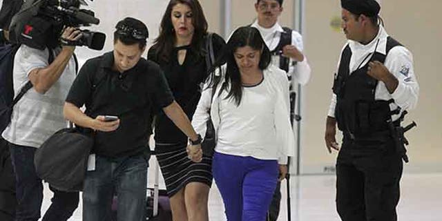 Dorotea Garcia arrives in Michoacan, Mexico Tuesday May 12, 2015. (EFE)