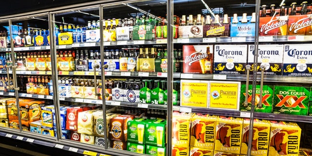 LAS VEGAS - MARCH 25: Grocery stores stock up on cold beer as March Madness and Cinco de Mayo spur hot weather demand in Las Vegas on March 25, 2013.