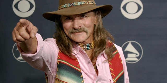 Dickey Betts backstage at the 47th annual Grammy Awards at the Staples Center in Los Angeles February 13, 2005.