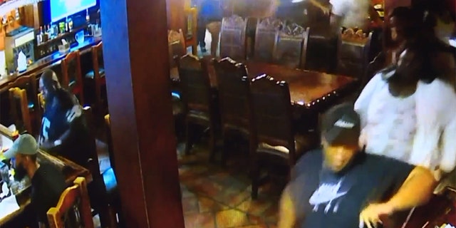 Th group filed out of the restaurant one by one after causing a scene with wait staff.