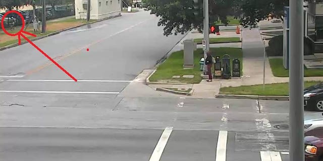 The suspect moments after the shooting.