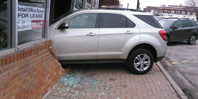A 17-year-old reportedly put her car in drive instead of reverse while taking her driving exam.