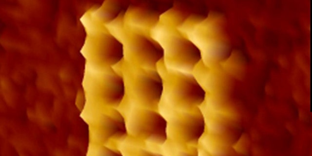 A close-up of a DNA-based, waffle-like nanostructure that engineers think could be at the heart of tomorrow's computers.