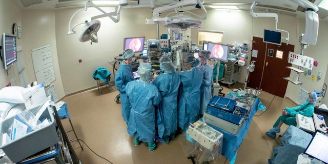 Nebraska Medicine rhinologist Dr. Christie Barnes and neurosurgeon Dr. Dan Surdell operated on Jackson a few weeks ago.