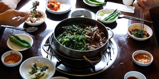 Dishes containing dog meat, like the one seen here in a 2011 photo taken at a restaurant in Seoul, are thought by Vietnamese citizens to help increase stamina, the AP reports.