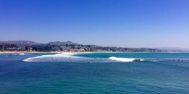 A surfer was found face down in the water at Doheny State Beach in Dana Point, Calif., on Tuesday and later died, a report said.