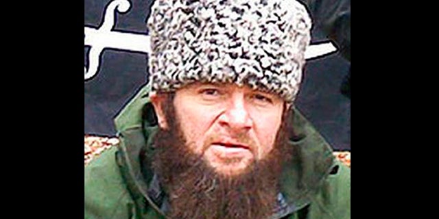 In this screen shot taken in Moscow, Wednesday, Dec. 2, 2009 of a computer screen showing an undated photo of a man identified as Chechen separatist leader Doku Umarov posted on the Kavkazcenter.com site.