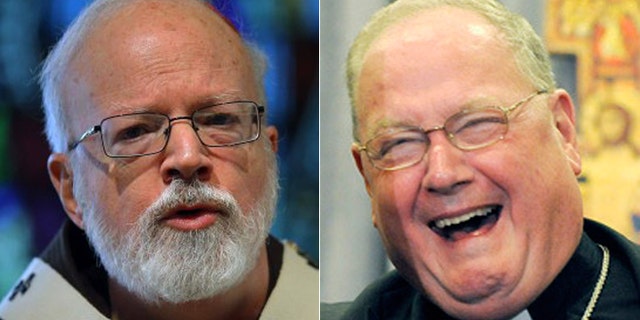 America is a longshot to send the next pope to the Vatican, but if it happens, it will be either Boston Cardinal Sean O'Malley (l.), or New York Cardinal Timothy Dolan (r.). (Reuters)