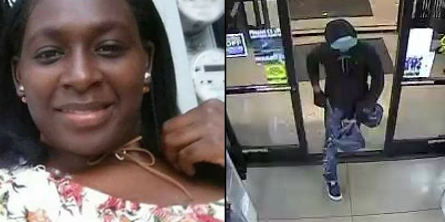 The suspect in the murder of 27-year-old Gabrielle Simmons was captured on surveillance video.