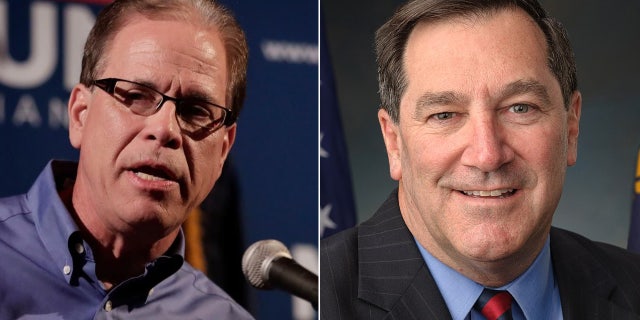Sen. Joe Donnelly, right, one of 10 Democratic senators seeking re-election in a state Trump won, is running against businessman Mike Braun, left, a Republican.