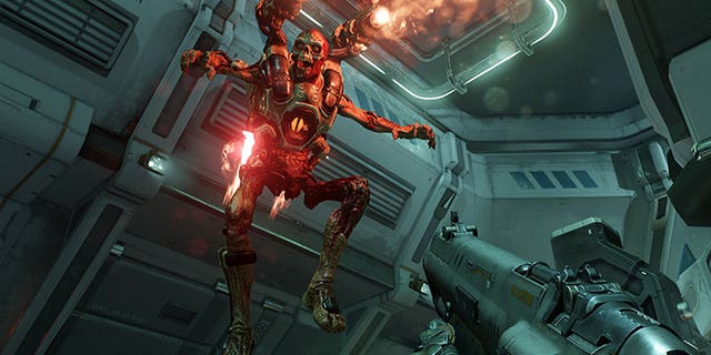 Screnshot from new "DOOM" video game (Bethesda Softworks).