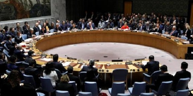 The United Nations Security Council meets on North Korea's nuclear program at U.N. headquarters in New York City, Dec. 15, 2017.