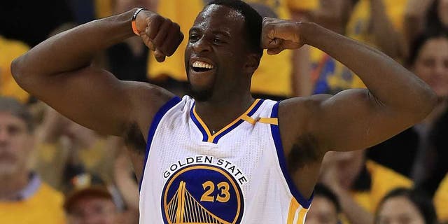 OAKLAND, CA - MAY 04: Draymond Green #23 of the Golden State Warriors reacts against the Utah Jazz during Game Two of the NBA Western Conference Semi-Finals at ORACLE Arena on May 4, 2017 in Oakland, California. NOTE TO USER: User expressly acknowledges and agrees that, by downloading and or using this photograph, User is consenting to the terms and conditions of the Getty Images License Agreement. (Photo by Ezra Shaw/Getty Images)