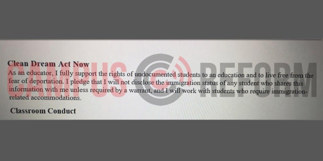 A New Mexico professor's syllabus told those in her class she "will not disclose the immigration status of any student."
