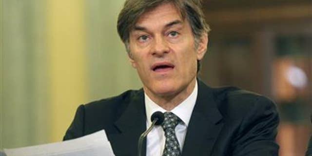 June 17, 2014: Dr. Mehmet C. Oz, chairman and Professor of Surgery, Columbia University College of Physicians and Surgeons, testifies on Capitol Hill in Washington.