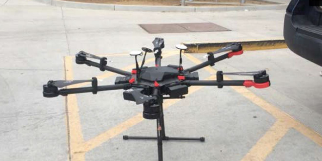 The drone used during the incident was recovered near a bush.