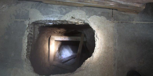 FILE PHOTO-This image provided by the U.S. Department of Homeland Security shows the entrance to a tunnel discovered Nov. 15, 2011 near Otay Mesa, Calif.