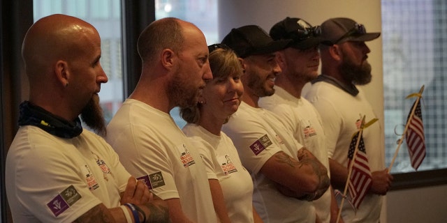The six veterans – three from the United States and three from the United Kingdom - walked 1,000 miles across the U.S. to raise awareness for mental health issues plaguing combat veterans.