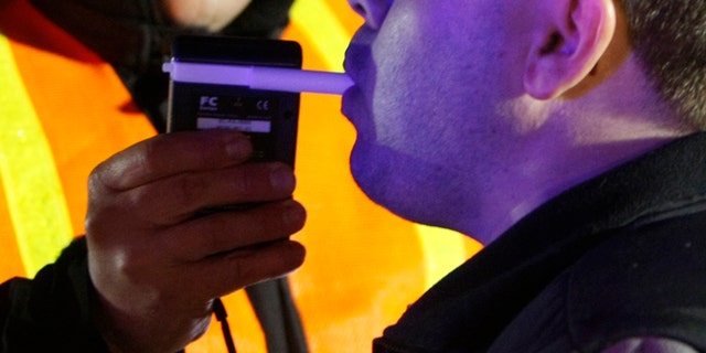 Shown here is a file photo of a driver being tested to see if he is under the influence of drugs or alcohol at a DUI checkpoint.