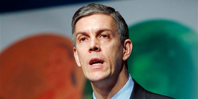 In this Feb. 15 file photo, Secretary of Education Arne Duncan speaks at the Education Summit in Denver.