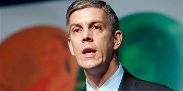 In this Feb. 15 file photo, Secretary of Education Arne Duncan speaks at the Education Summit in Denver.