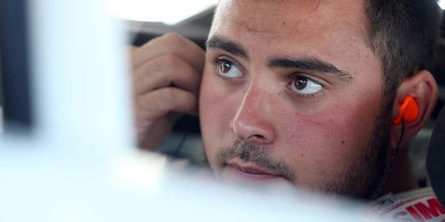 NEWTON, IA - JULY 31: Collin Cabre, driver of the #2 UTI/NTI Toyota, during practice for the NASCAR K&N Pro Series #ThanksKenney 150 race, at Iowa Speedway on July 31, 2015 in Newton, Iowa. (Photo by Brian Lawdermilk/NASCAR via Getty Images)