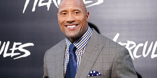 Cast member Dwayne Johnson poses at the Los Angeles premiere of "Hercules" in Hollywood, California July 23, 2014.