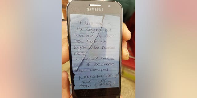 A woman wrote that she didn't care if "the whole street collapsed" but wanted the ambulance to be moved. (West Midlands Ambulance Service)