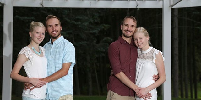 From left, Krissie Bevier, Zack Lewan, Nicholas Lewan and Kassie Bevier pose for a photo.