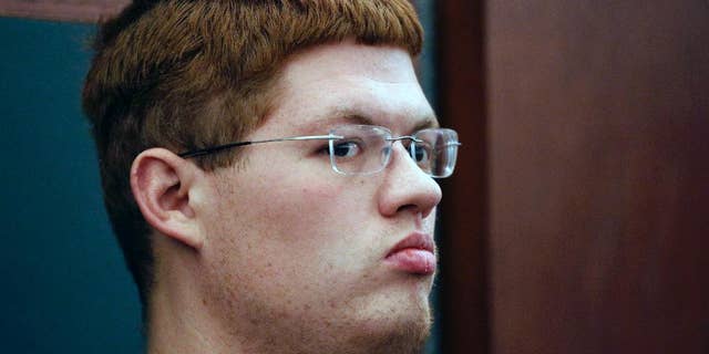 FILE - In a March 31, 2015 file photo, Derrick Andrews, 27, appears in court in Las Vegas. Prosecutor David Stanton said Thursday, Sept. 17, 2015, that there won't be plea deals for Andrews and Erich Milton Nowsch Jr., two co-defendants facing trial next month in the shooting death of Tammy Meyers ,a Las Vegas mother of four. (AP Photo/John Locher,File)