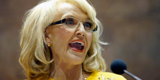 Jan. 13, 2014: Arizona Gov. Jan Brewer speaks during her State of the State address at the Arizona Capitol in Phoenix.