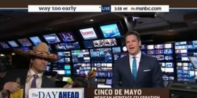 Louis Burgdorf, left, and Thomas Roberts of "Way Too Early" on MSNBC.