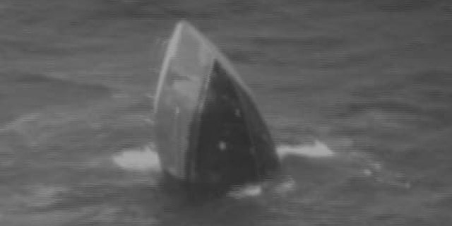 A Coast Guard aircrew located the Princess Hawaii mostly submerged with only the stern above the waterline hundreds of miles off Hawaii on Sunday.
