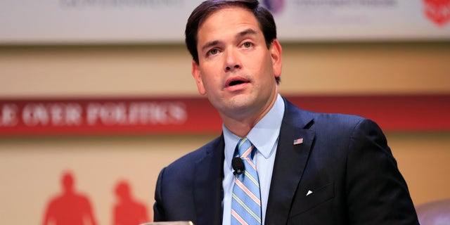 Sen. Marco Rubio, who is seeking re-election this fall, is being challenged by Democratic Rep. Val Demings.