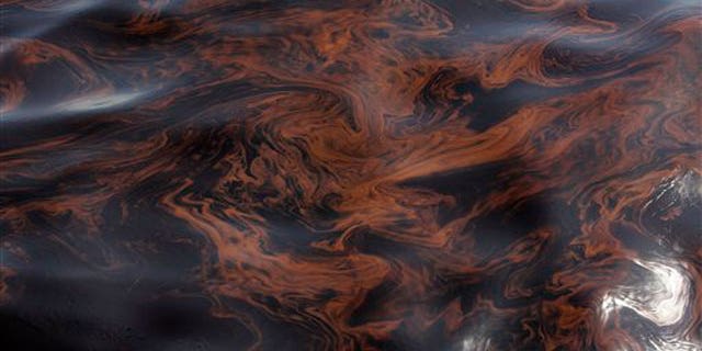 April 27: Weathered oil from a leaking pipeline that resulted the explosion on the Deepwater Horizon oil rig is seen in the Gulf of Mexico near Louisiana.