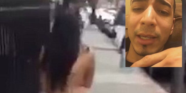 Jasson Melo (inset) is charged with assault and coercion for making his girlfriend at the time walk naked in the streets of Manhattan. (Photos: screenshots via Instagram)
