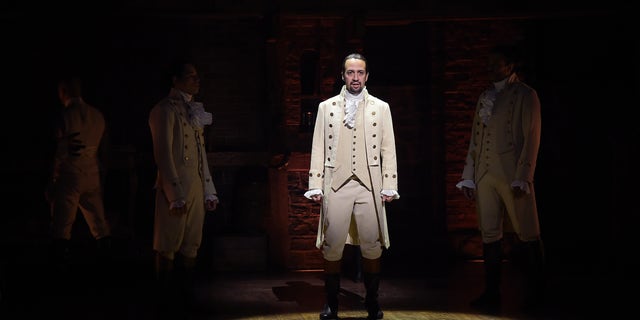 'Hamilton's actor, composer Lin-Manuel Miranda at R. Rodgers Theater on February 15, 2016 in New York City.
