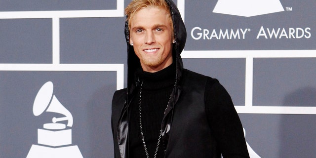 FILE PHOTO: Singer Aaron Carter poses on the red carpet at the 52nd annual Grammy Awards in Los Angeles January 31, 2010. REUTERS/Mario Anzuoni/File Photo - RTX3BMEE