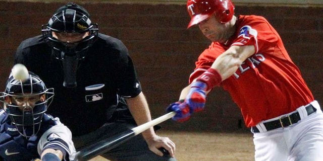 Game 1 of baseball's American League Championship Series Friday, Oct. 15, 2010, in Arlington, Texas. (AP Photo/Mark Humphrey)