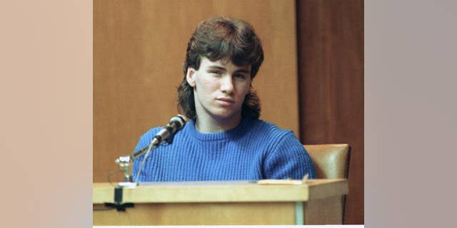 In this March 9, 1991, file photo, Patrick Randall, 17, testifies in Rockingham County Superior Court in Exeter, N.H.