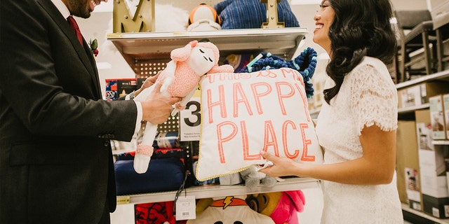“If you ask any of our friends, none of them would be surprised that we chose to do this at Target- THAT’s how obsessed we are,” Delvalle said.