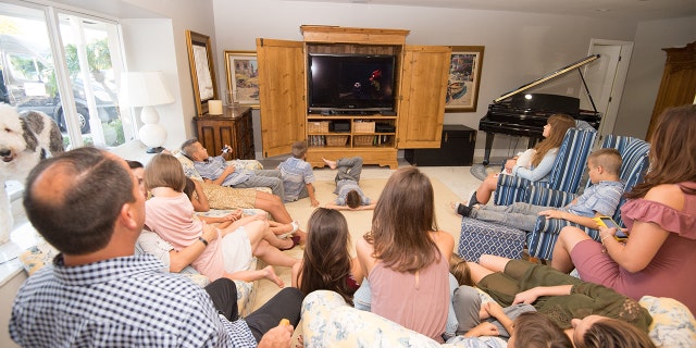 Despite their hectic schedules, the family manage to eat most meals together and squeeze in a weekly movie night.