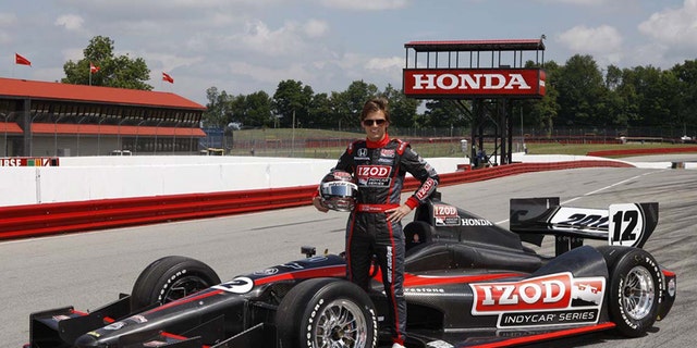 Dan Wheldon with the 2012 Dallara IndyCar