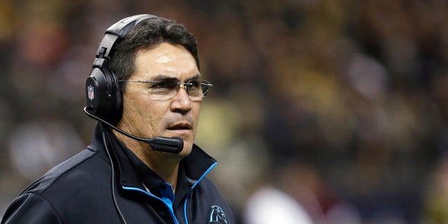 FILE - In this Dec. 30, 2012, file photo, Carolina Panthers head coach Ron Rivera works the sideline during the first half of an NFL football game against the New Orleans Saints in New Orleans. Rivera hasn't been given an ultimatum by ownership, but he knows his job could hinge on next season. Carolina hasn't been to the postseason since 2008 and hasn't won a playoff game since 2005. Rivera tells the AP the Panthers have what it takes to get back to the playoffs. (AP Photo/Bill Haber, File)