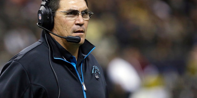 FILE - In this Dec. 30, 2012, file photo, Carolina Panthers head coach Ron Rivera works the sideline during the first half of an NFL football game against the New Orleans Saints in New Orleans. Rivera hasn't been given an ultimatum by ownership, but he knows his job could hinge on next season. Carolina hasn't been to the postseason since 2008 and hasn't won a playoff game since 2005. Rivera tells the AP the Panthers have what it takes to get back to the playoffs. (AP Photo/Bill Haber, File)
